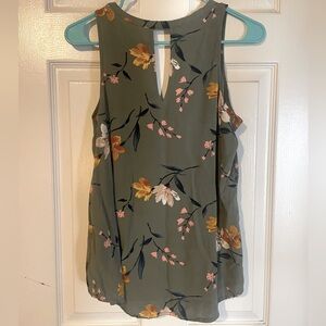 Green Floral Old Navy Tank Top